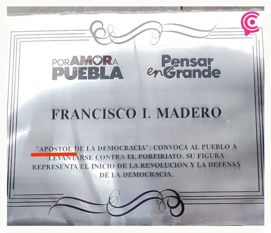 Exhiben placas de personajes históricos en Paseo Bravo con errores ortográficos