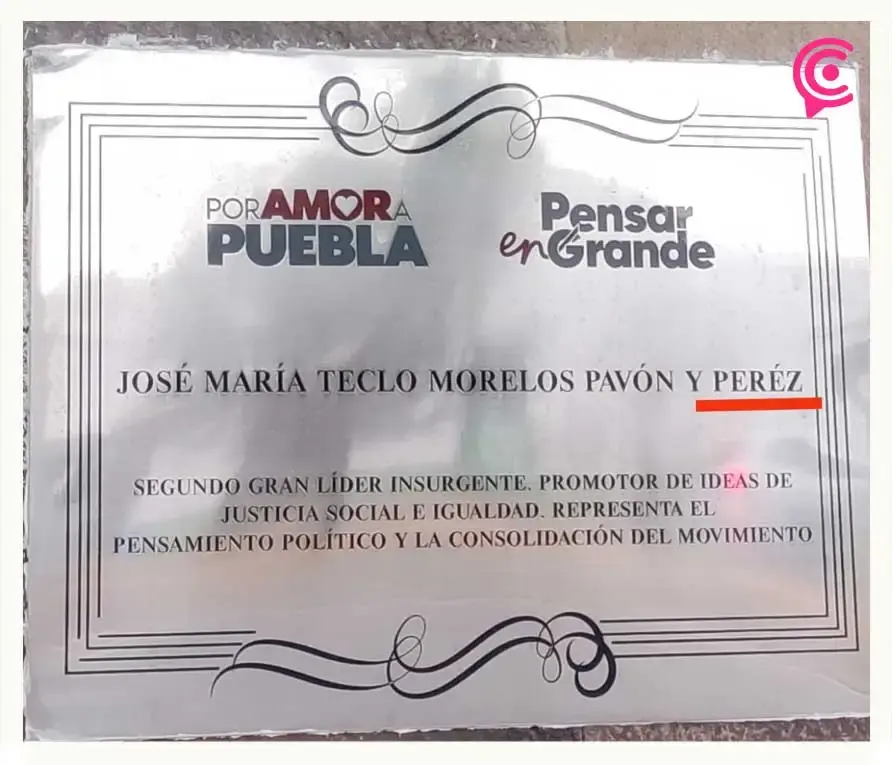 Exhiben placas de personajes históricos en Paseo Bravo con errores ortográficos