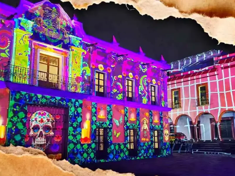 Mapa de cierres viales en el Centro de Puebla por Festival Glow México 2026