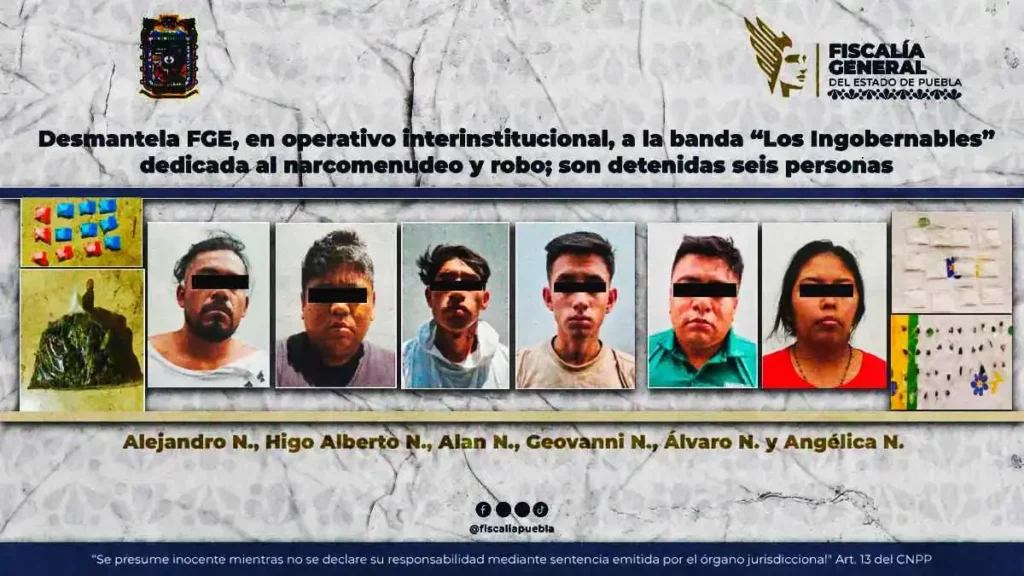 Fiscalía de Puebla detiene a seis personas durante operativo en El Porvenir