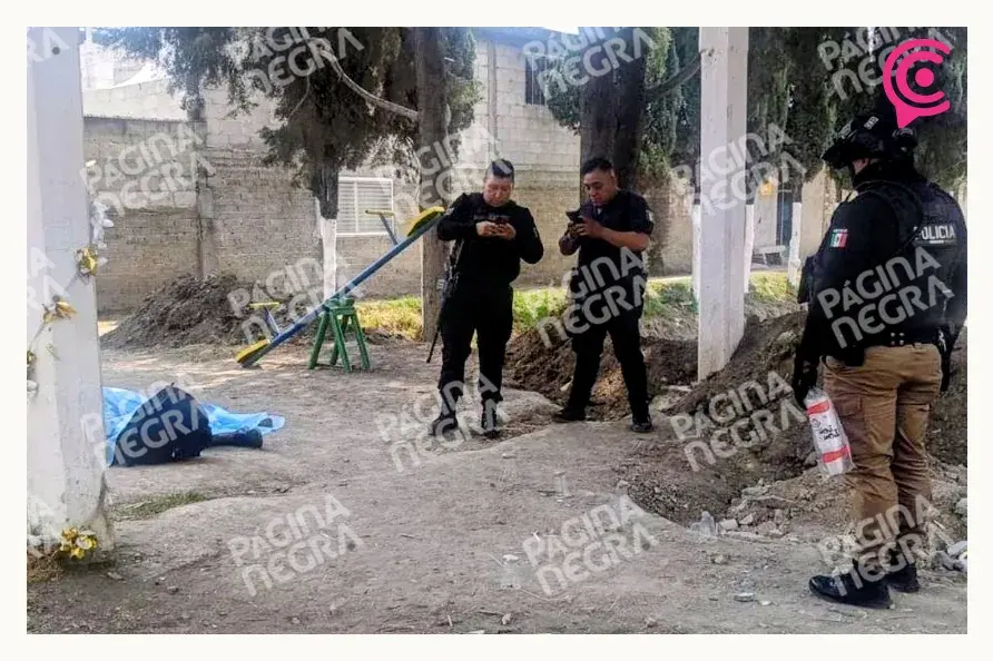 Motociclista mató a balazos a hombre en un parque en Texmelucan, Puebla
