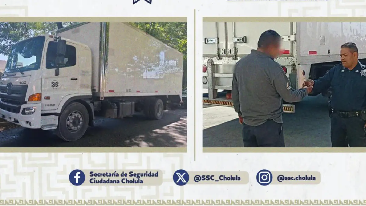Policías Municipales de San Pedro Cholula ubican y recuperan tractocamión en Santa Bárbara Almoloya