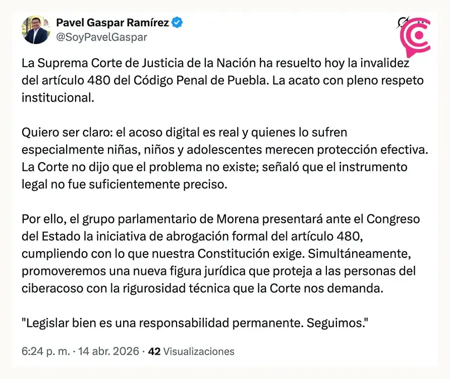 SCJN declara inconstitucional el delito de ciberasedio en Puebla por “ambiguo y poco claro”