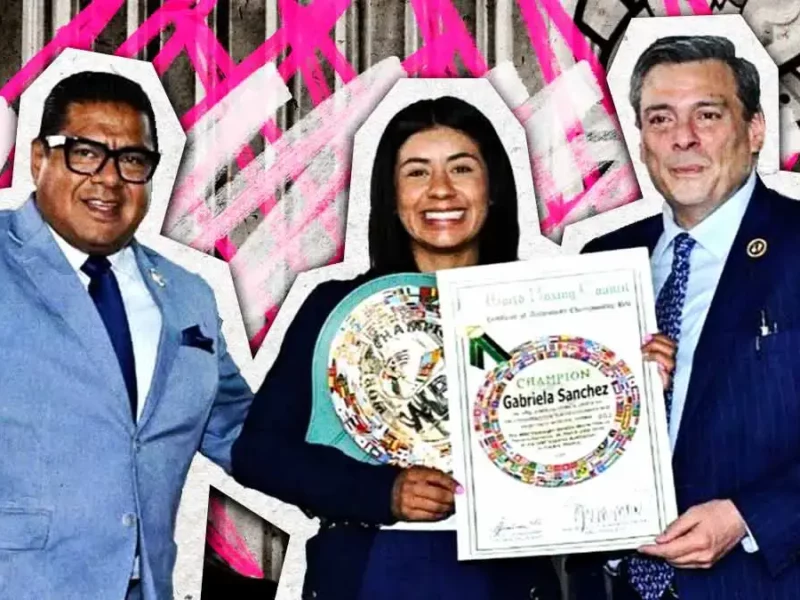 “La Bonita” Sánchez recibe cinturón que la acredita como campeona del CMB 