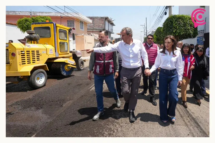 Ayuntamiento de Puebla presenta tren de pavimentación por 33 mdp; promete ahorros en obra pública