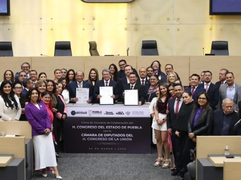 Por primera vez, el Congreso de Puebla firma un convenio de colaboración con la Cámara de Diputados 