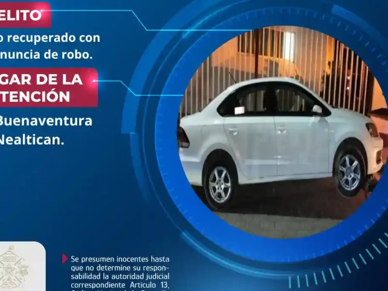 Secretaría de Seguridad Ciudadana de Atlixco recupera vehículo con reporte de robo