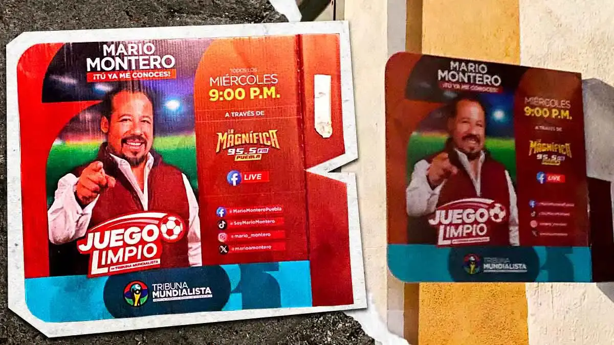 Mario Montero se adelanta al proceso electoral 2027; coloca propaganda en el Centro Histórico de Puebla
