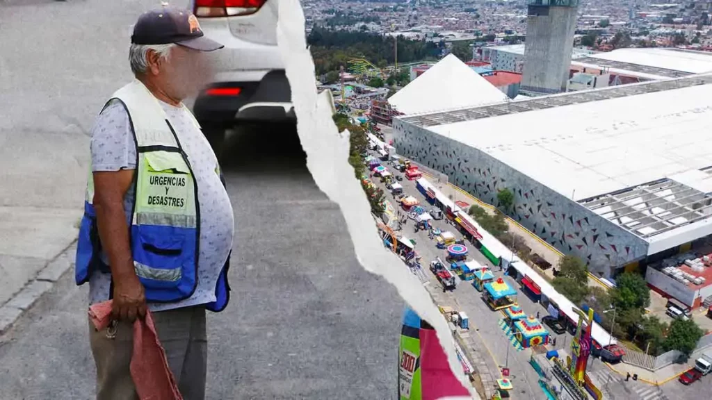 Franeleros exigen hasta 500 pesos por estacionamiento en vía pública de la Feria de Puebla