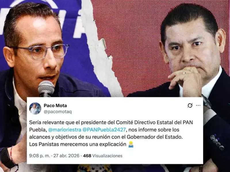 Panistas exigen a Mario Riestra explicar reunión con Alejandro Armenta que no informó a la dirigencia
