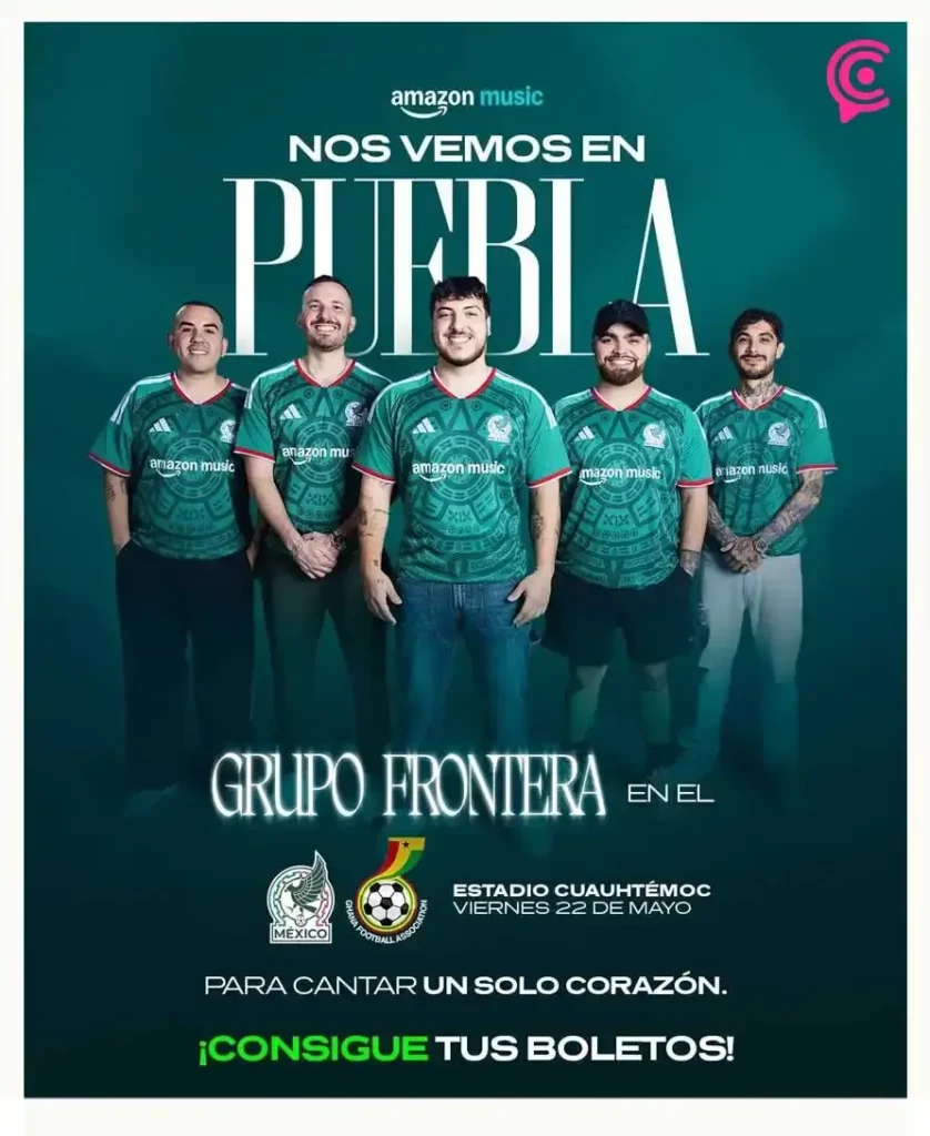 Grupo Frontera se presentará en el medio tiempo del México vs Ghana