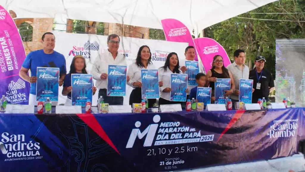 Presentan el Medio Maratón del Día del Padre 2026 en San Andrés Cholula