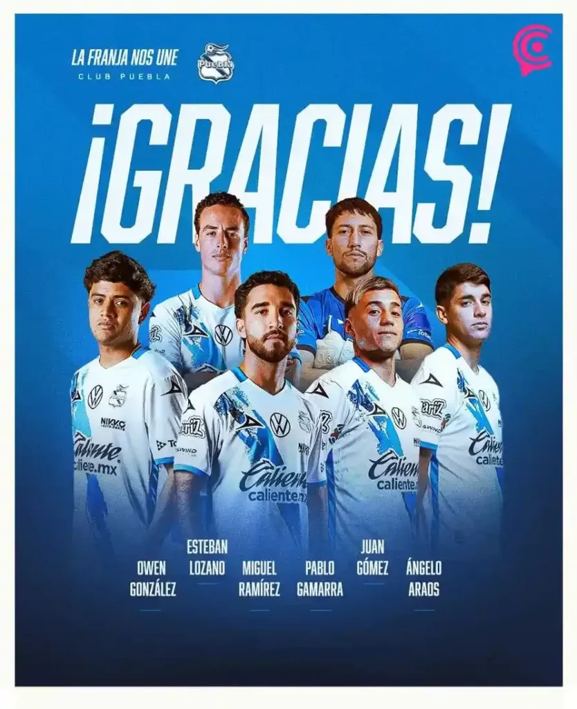 Club Puebla confirma sus primeras bajas rumbo al Apertura 2026