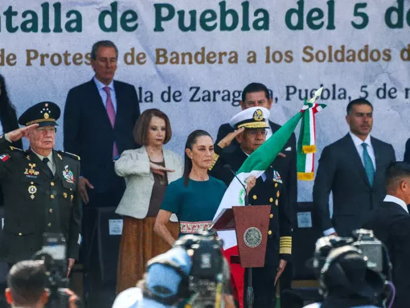 “Opositores están condenados a la derrota”: Claudia Sheinbaum defiende soberanía de México desde Puebla