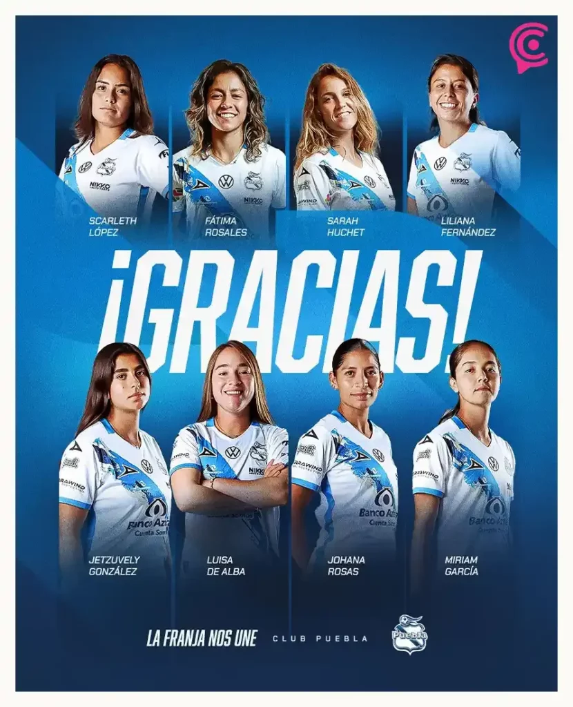 Club Puebla Femenil anuncia sus primeras ocho bajas rumbo al Apertura 2026