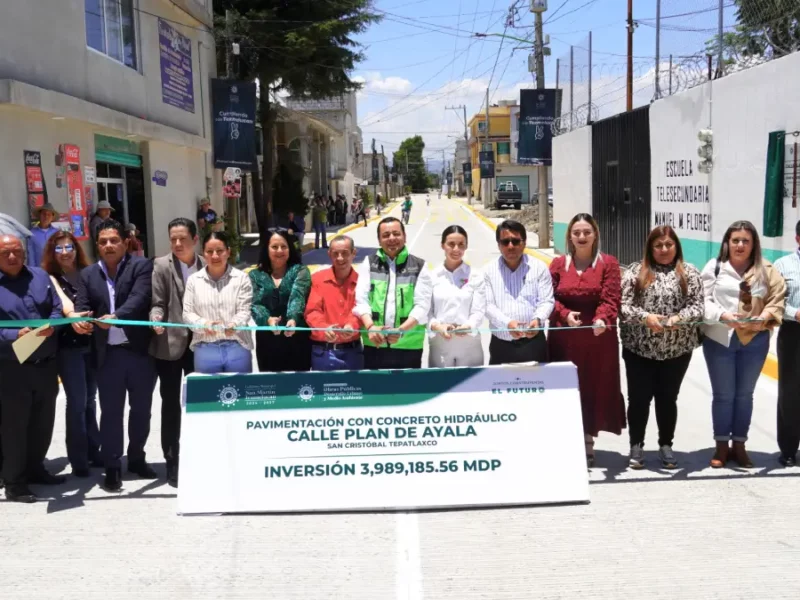 Alcalde Juan Manuel Alonso inaugura calle Plan de Ayala en Tepatlaxco y fortalece la transformación de Texmelucan