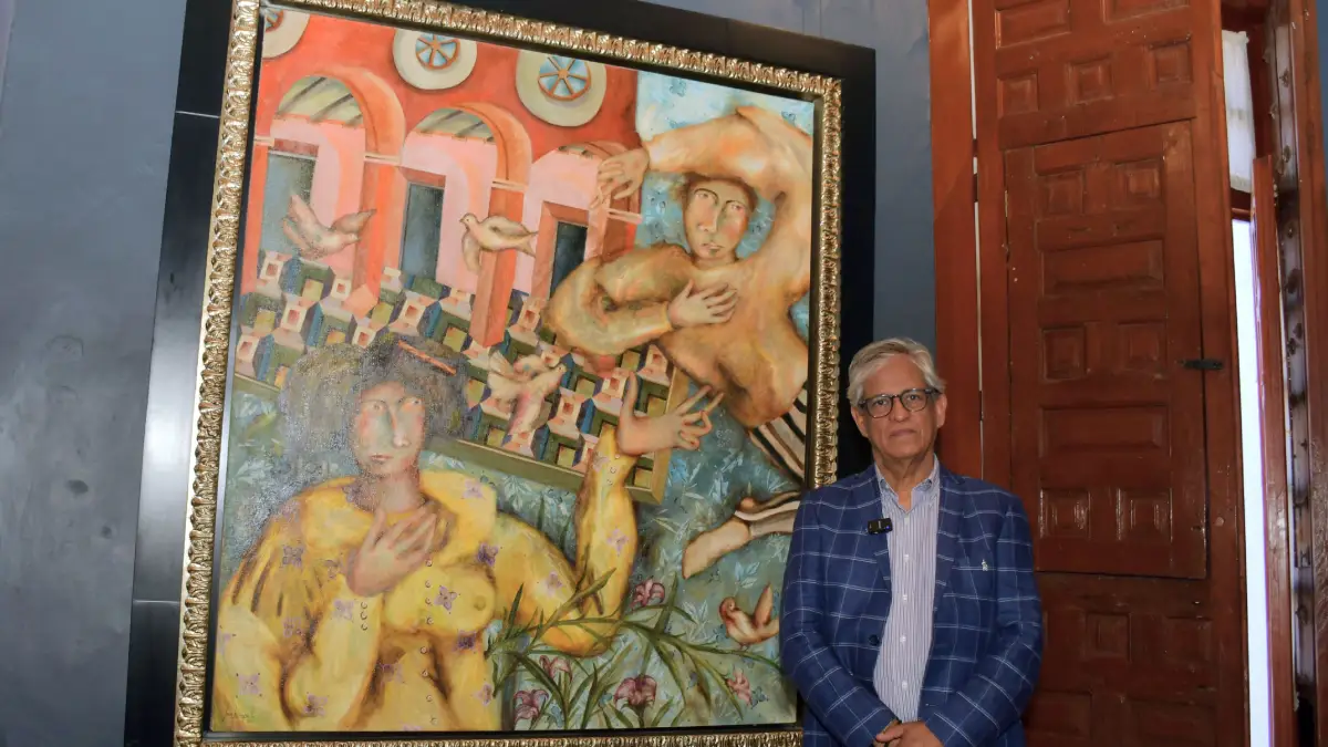 Recibe BUAP donación de pintura del artista José Bayro