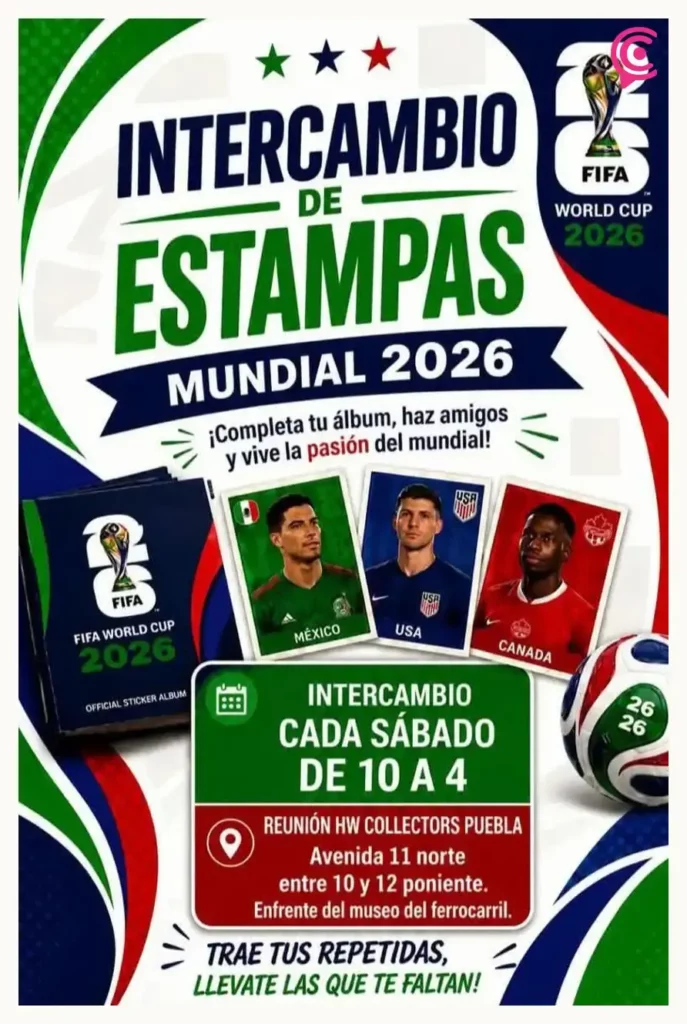 Guía de puntos en Puebla para intercambiar estampas y completar el álbum del Mundial 2026