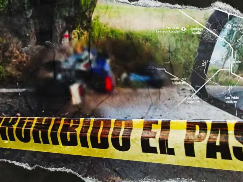 Motociclista muere tras impactarse contra un árbol en la carretera Tepeaca-Reyes de Juárez