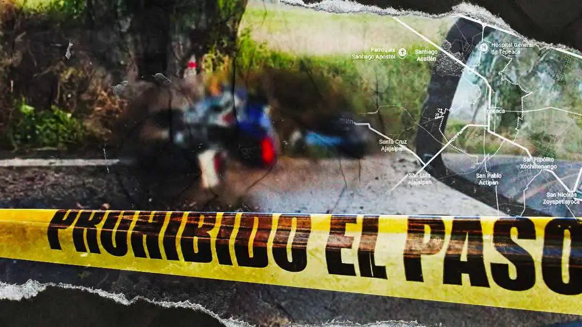 Motociclista muere tras impactarse contra un árbol en la carretera Tepeaca-Reyes de Juárez