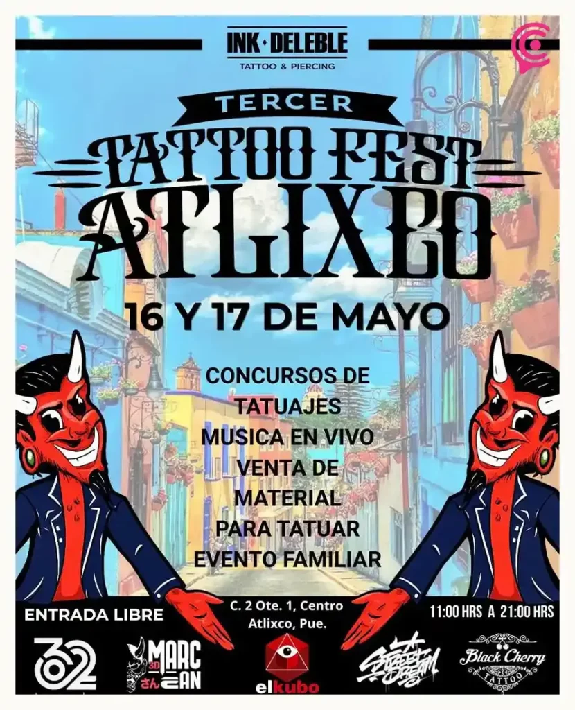 Atlixco vivirá el Tattoo Fest 2026 con arte urbano, música y actividades alternativas