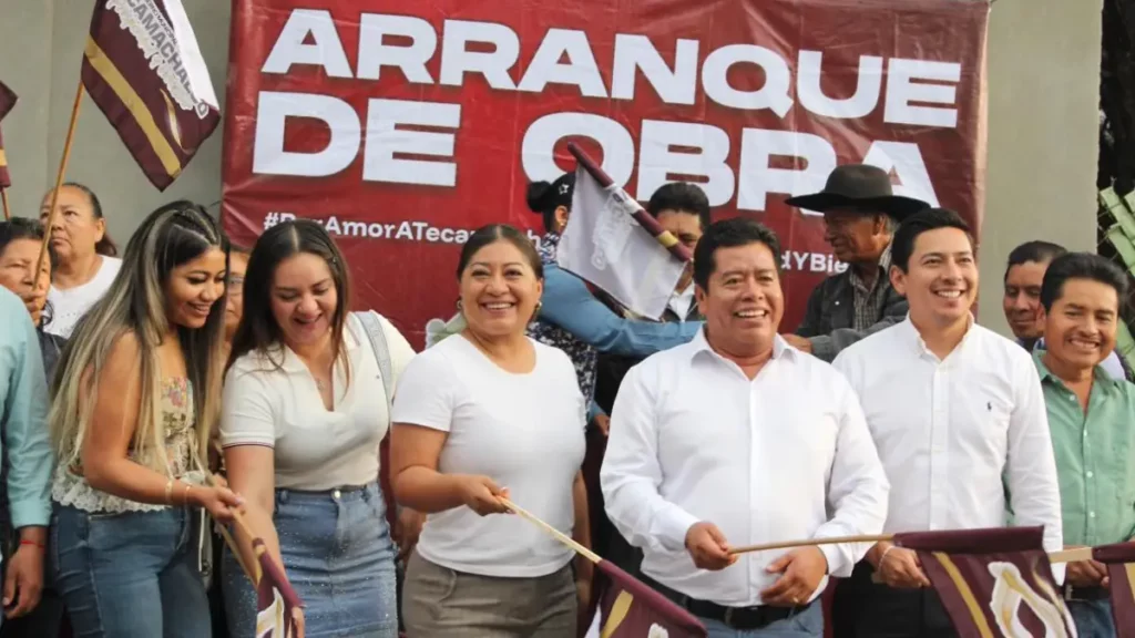 Inicia obra de adoquinamiento en Barrio de Maravillas, San Mateo Tlaixpan