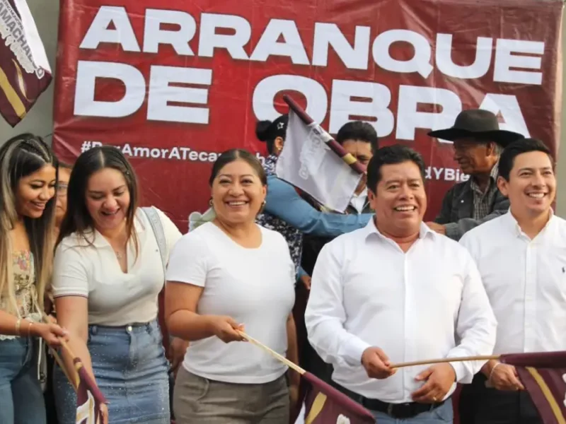 Inicia obra de adoquinamiento en Barrio de Maravillas, San Mateo Tlaixpan