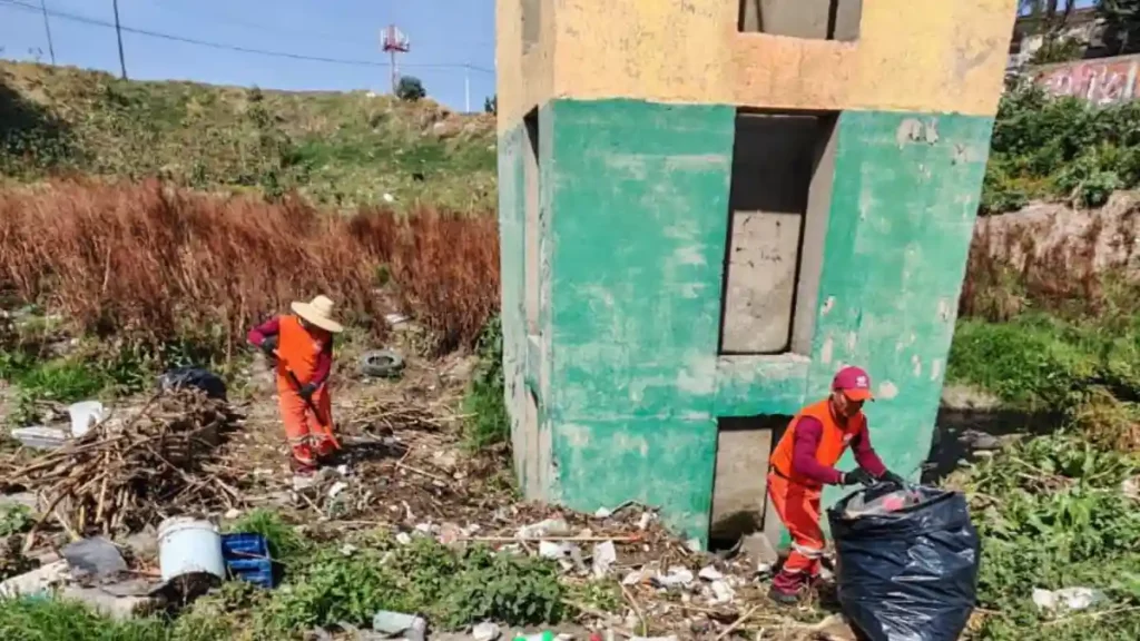 Refuerza Gobierno de Pepe Chedraui limpieza en el Vaso Regulador Santuario ante temporada de lluvias