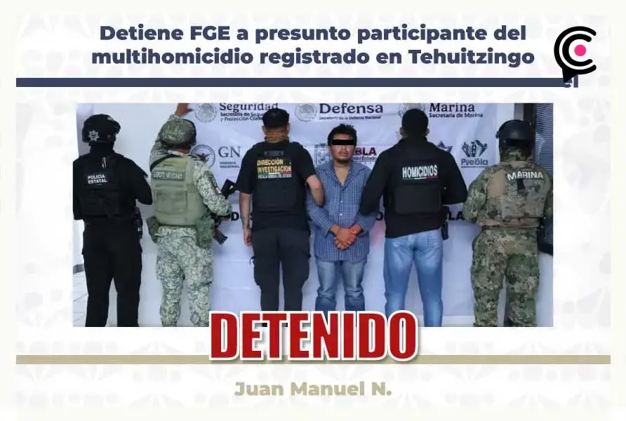 Fiscalía de Puebla confirma la detención de "El Pony" por la masacre en Tehuitzingo