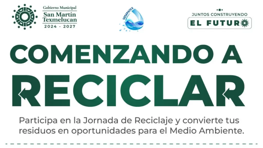 El gobierno de Texmelucan y Sosapatex invitan a participar en la Campaña de Reciclaje 2026