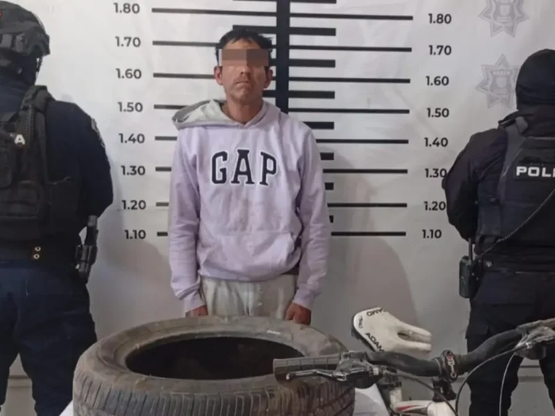 Policía de Texmelucan asegura a masculino señalado por presunto robo a domicilio en la localidad de El Moral