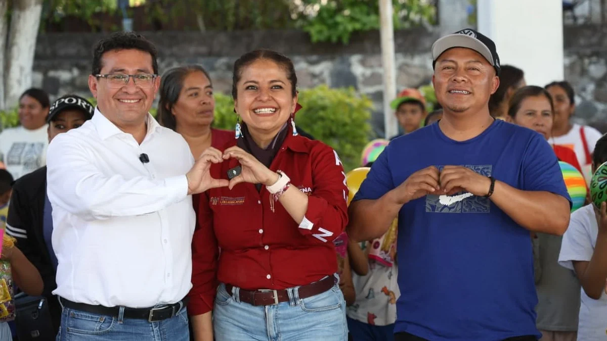 Pável Gaspar y Azucena Rosas refrendan compromiso con la niñez de la Mixteca poblana