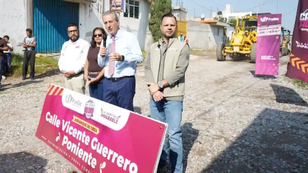 Arranca Pepe Chedraui trabajos de pavimentación en la Junta Auxiliar de San Jerónimo Caleras