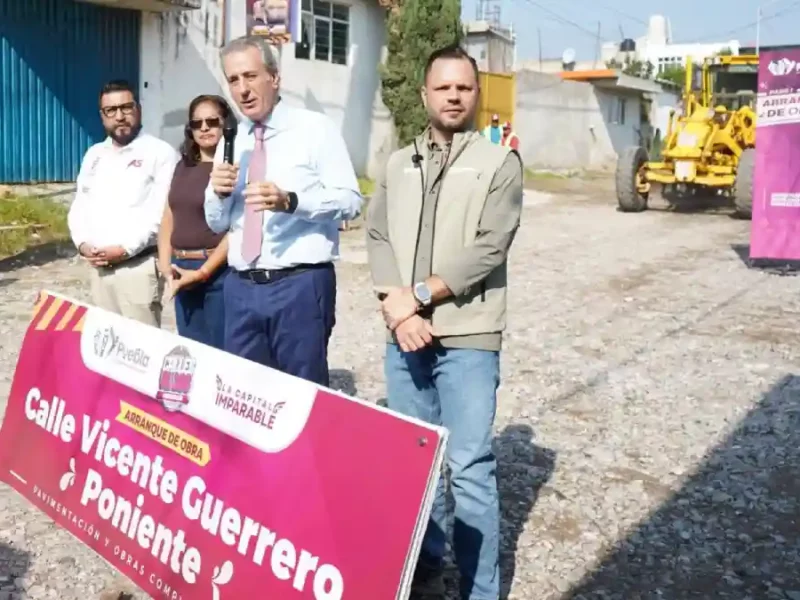 Arranca Pepe Chedraui trabajos de pavimentación en la Junta Auxiliar de San Jerónimo Caleras
