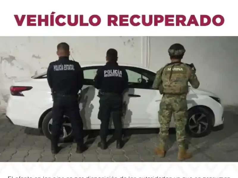 Policía Municipal de Tehuacán refuerza operativos y recupera vehículo robado en la colonia Puebla