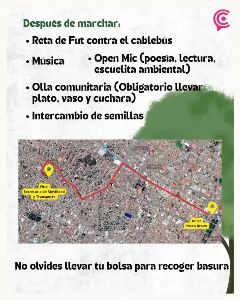 Colectivos convocan manifestación pacífica contra el proyecto de Cablebús en Puebla; invitan a Silvia Tanús