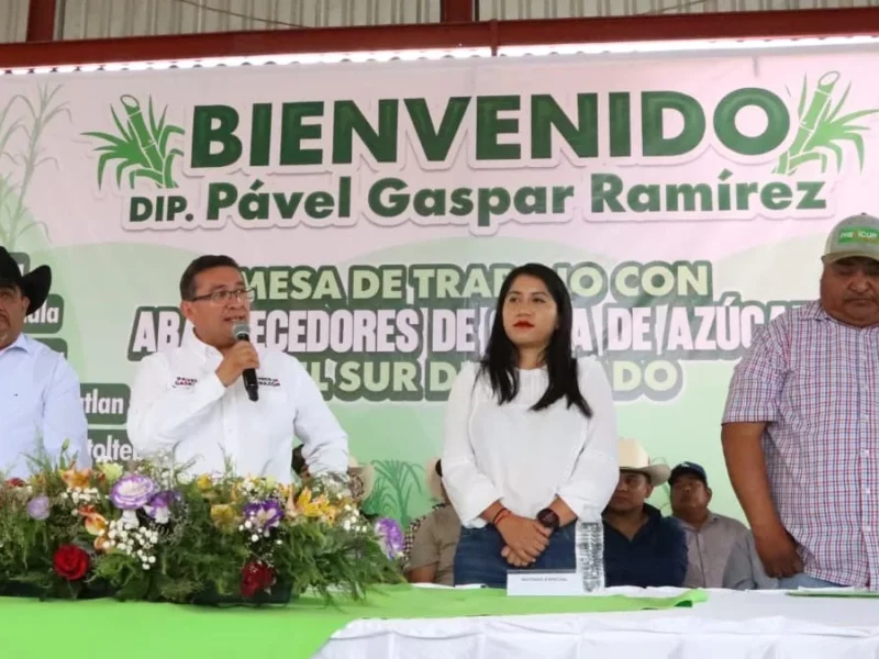 Fortalece Pável Gaspar diálogo con productores cañeros del sur del estado 