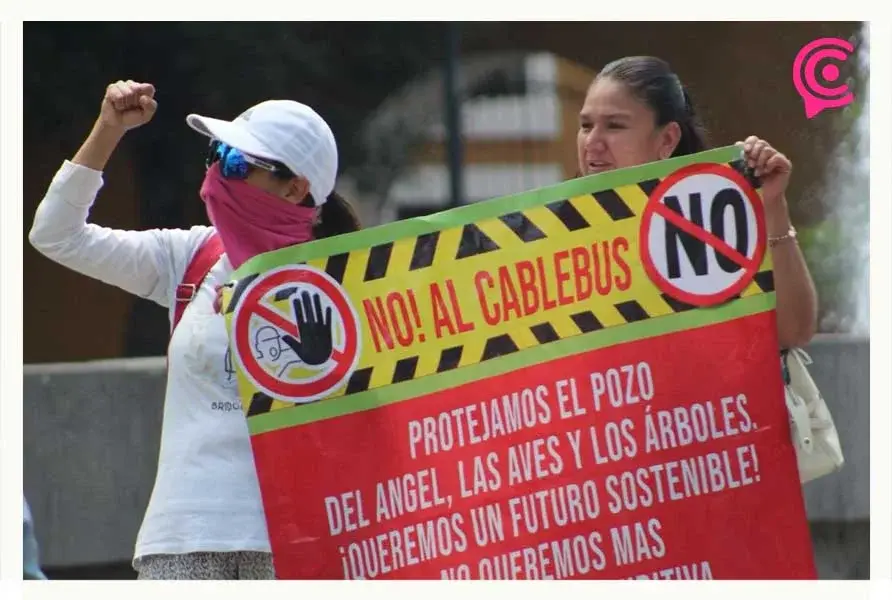 No es progreso, es ecocidio: Colectivos ambientalistas realizan séptima manifestación contra el Cablebús de Puebla