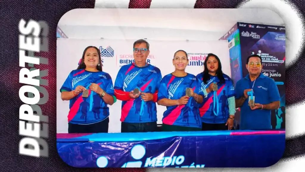 Presentan medalla y playera del Medio Maratón del Día del Padre 2026 en San Andrés Cholula