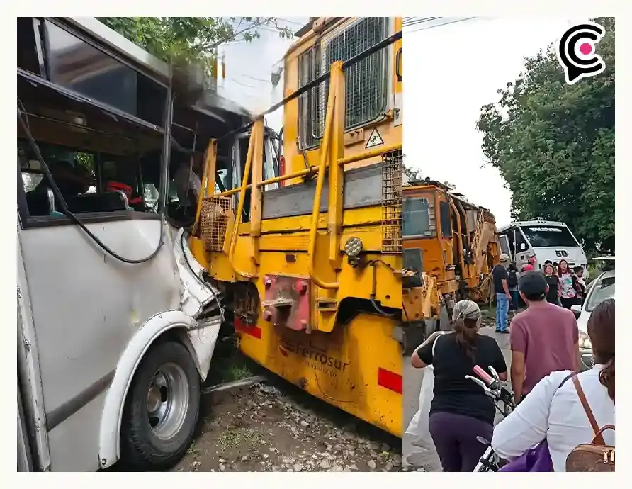 Tren choca contra unidad de la Ruta 50 y deja 21 lesionados en Puebla