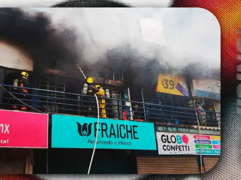 Negocio de impresiones se incendia cerca del Mercado Independencia, Puebla; no hay lesionados