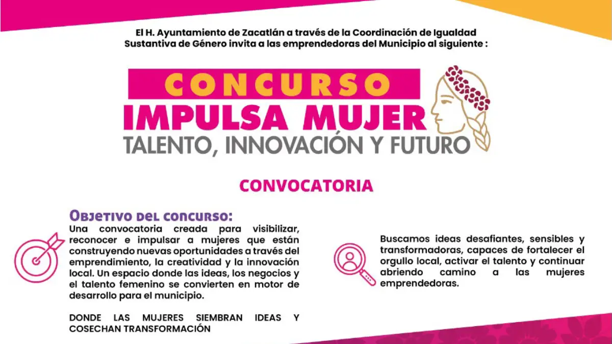 ¿Eres mujer emprendedora? Participa en el concurso “Impulsa Mujer: Talento, Innovación y Futuro”