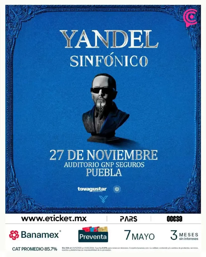 Yandel vuelve a Puebla este 2026 con show sinfónico; fecha, lugar y boletos