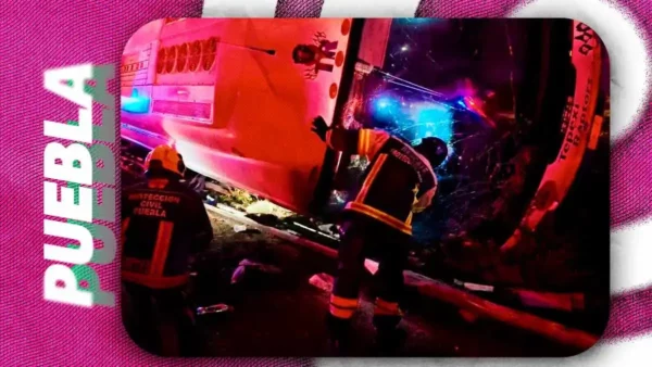 Gobierno estatal apoya con autobús a estudiantes del Tecnológico de Tepexi accidentados en la autopista México-Puebla