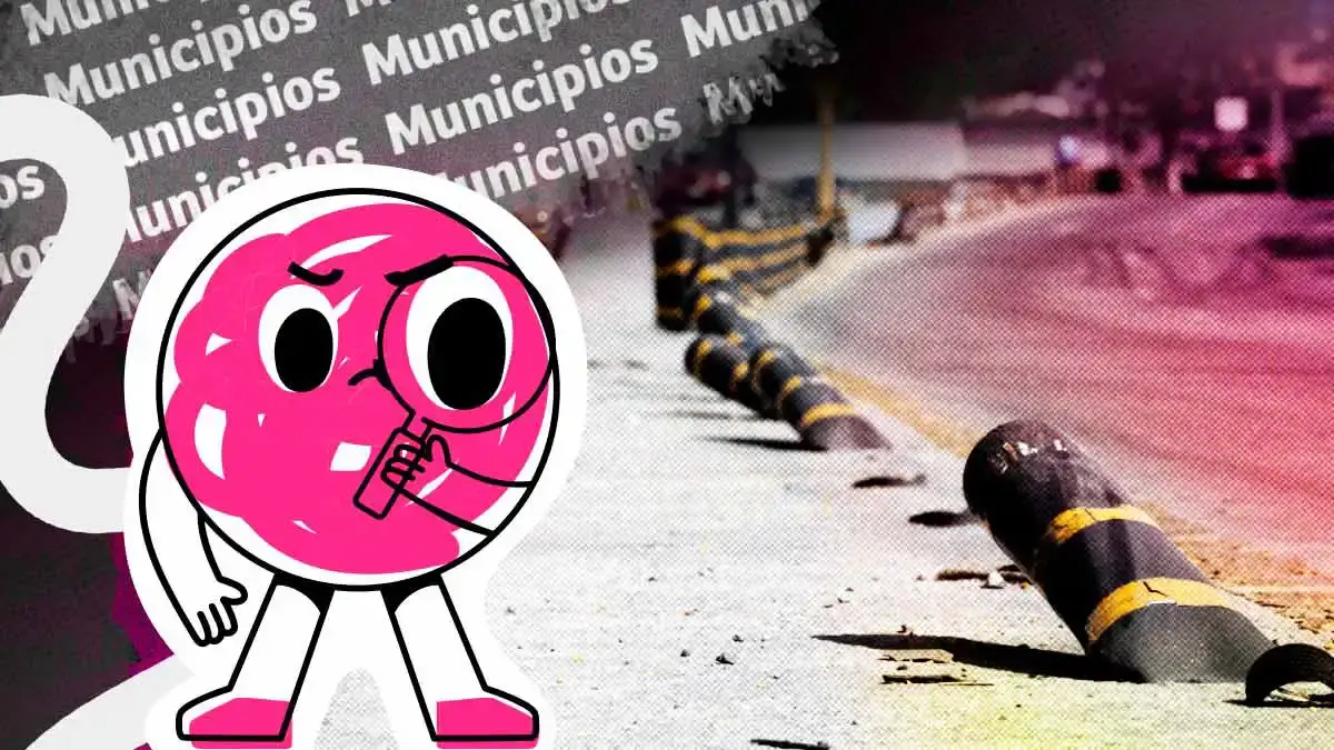 Movilidad Municipal ignora bolardos chocados y vandalizados en Puebla; vecinos exigen atención a estructuras públicas