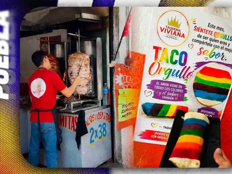 Taquería de Puebla lanza tacos inspirados en el orgullo LGBT y el Mundial 2026