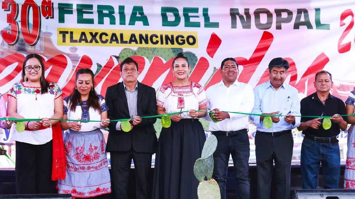 Celebra Lupita Cuautle la tradición y el orgullo de Tlaxcalancingo en la Feria del Nopal 2026