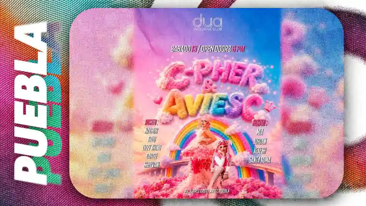 C-Pher, estrella de La Más Draga, celebrará el orgullo LGBT en Dua Pop Inclusive Puebla