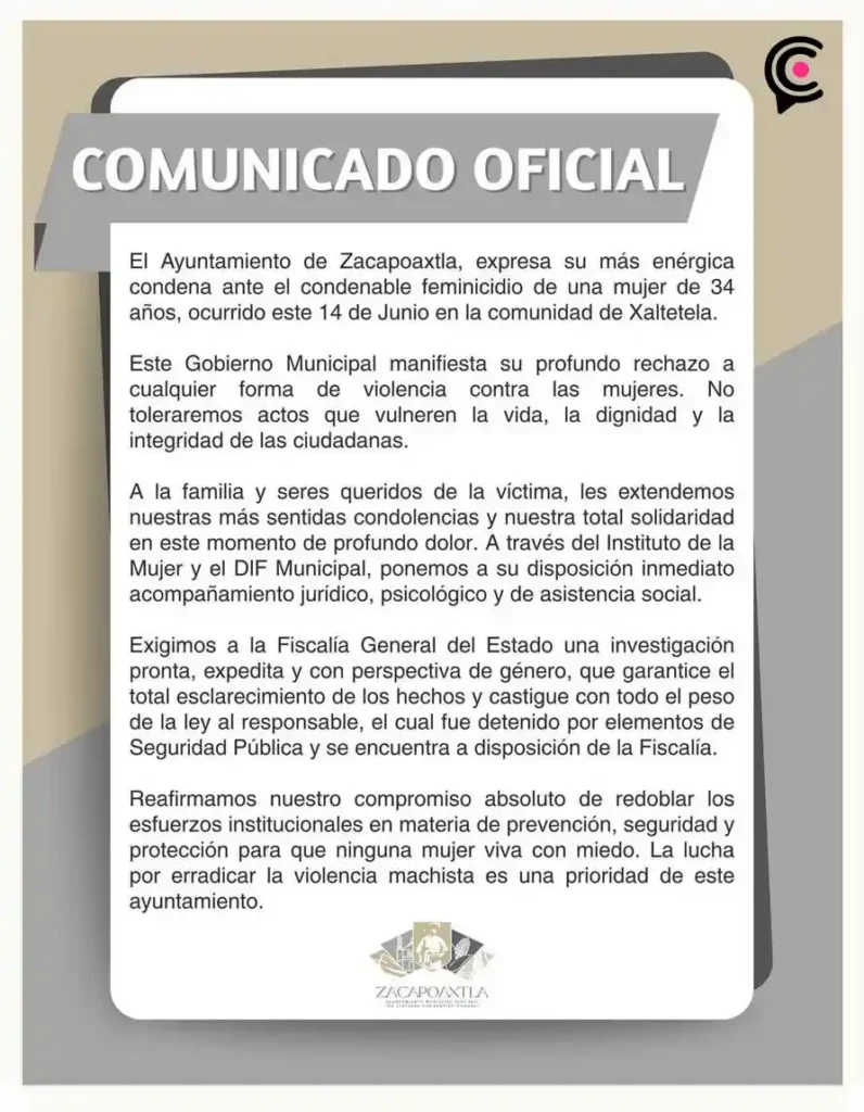 Feminicidio 15: Susana murió apuñalada por su pareja en Zacapoaxtla, Puebla; agresor intentó matarse