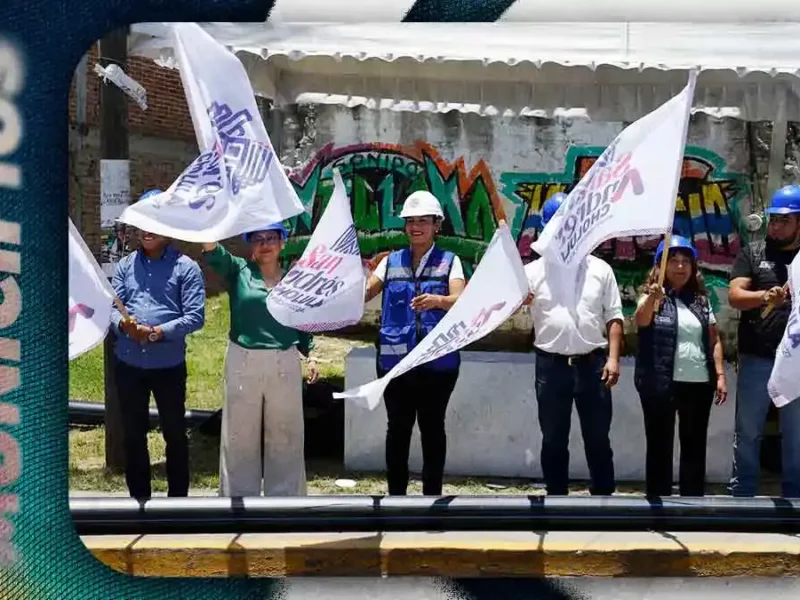 Lupita Cuautle inaugura obra para mejorar el suministro de agua potable en Cacalotepec